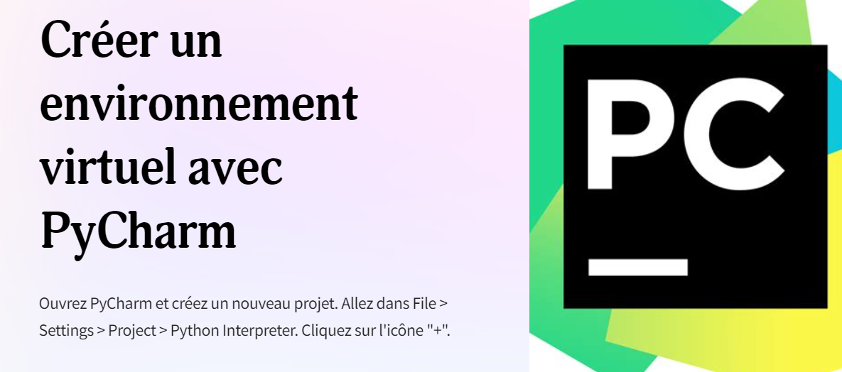 Créer un environnement virtuel avec PyCharm